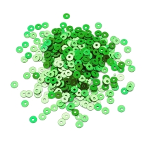 Пайетки, Круглые, Непрозрачные, эффект Античный Металлик, Цвет: Зеленый, Размер: 3мм, около 3000шт/10г, (УТ100024252)