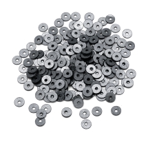 Паєтки, Круглі, Матові, з Блискітками, Колір: Графітовий, Розмір: 4 мм, (УТ100024273)