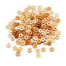 Пайетки, Круглые, Блестящие, Цвет: Оранжево-золотой, Размер: 4мм, около 2000шт/10г, (УТ100024279)