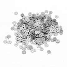 Пайетки, Круглые, Непрозрачные, эффект Античный Металлик, Цвет: Серебро, Размер: 5мм, около 1150шт/10г, (УТ100024281)