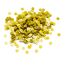 Пайетки, Круглые, Непрозрачные, эффект Античный Металлик, Цвет: Желтое Золото, Размер: 5мм, около 1150шт/10г, (УТ100024283)