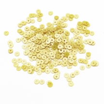 Паєтки, Круглі, Перламутрові, Колір: Жовтий, Розмір: 4 мм, (УТ100024308)