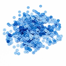 Паєтки, Круглі, Перламутрові, Колір: Синій, Розмір: 4 мм, (УТ100024330)