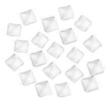 Кабошоны Стеклянные, Квадратные, Цвет: Бесцветный, Размер: 10х4мм, (УТ100024402)