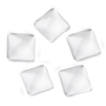 Кабошоны Стеклянные, Квадратные, Цвет: Бесцветный, Размер: 30x30x7мм, (УТ100024408)