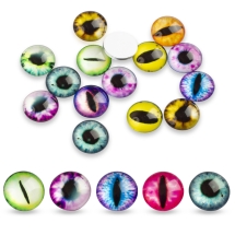 Кабошоны Глазки Стеклянные Круглые, Микс, 16х5мм, (УТ100024412)