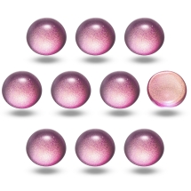 Кабошоны Стеклянные, Круглые, Окрашенные распылением, Цвет: Фуксия, Размер: 12x6мм, (УТ100024452)