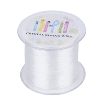 Силиконовая Нить Эластичная, Резинка, Бесцветная, 0.8мм/130м, (УТ100024461)