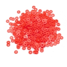 Пайетки, Круглые, Матовые, Цвет: Оранжевый Неоновый, Размер: 3мм, около 2700шт/10г, (УТ100024190)