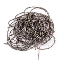 Канитель Трунцал 4 грани, Цвет: Оружейная Сталь, Отрезки не Менее 15см, Диаметр 1мм, около 490см/10г, (УТ100018419)