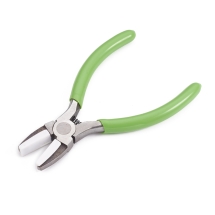 Плоскогубцы Клещи с Нейлоновыми Накладками для Хрупких Материалов, Инструмент для Рукоделия и Бижутерии, Светло-Зеленые, 13.2см, (УТ100024676)