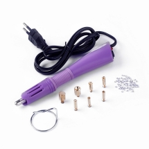 Аппликатор Электрический для Страз, 7 насадок с резьбой, 18.5x4x2.3см, 110-240V, (УТ100024687)