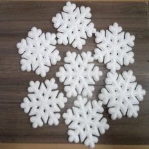 Снежинка 3D пенопластовая, Диаметр: 200мм,Толщина 20мм, Цвет: Белый (УТ100024749)