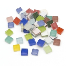 Скляні Кабошони з Малюном Око, Мозаїка, Мікс, 10х10х4мм, близько 50шт/50г, (УТ100024752)