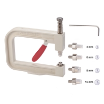 Ручная Машинка для Фиксации Круглого Жемчуга без Отверстий, Железо+Пластик, Размер: 15х16.5х2см, (УТ100024755)