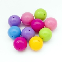 Бусины Акриловые Круглые, Цвет: Микс, Размер: 20мм, Отверстие: 2-3мм, (УТ100024815)