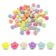 Намистини Акрилові Квітка, Мікс, 12х12.5х7.5мм, Отвір 1.6мм, близько 118шт/50г, (УТ100024835)
