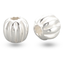 Срібло 925 Намистини Круглі, 5х4.5мм, Отвір 1.5мм, (УТ100024828)