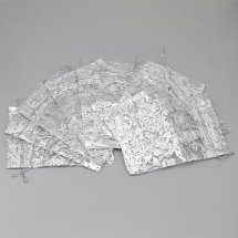 Подарочный Мешочек из Органзы Рисунок Цветы Прозрачный, Белый, 15x10см, (УТ100024928)