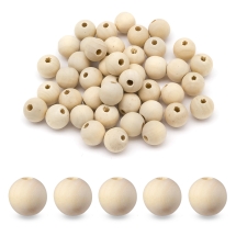 Бусины Деревянные Круглые Неокрашенные, 16х15мм, Отверстие 3мм, (УТ100024946)