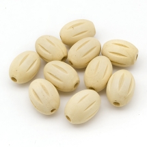 Намистини Дерев'яні Овальні, Колір: Білий, Розмір: 29.5-30х21мм, Отвір 4-5мм, (УТ100024973)