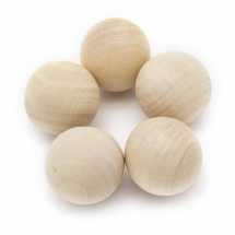 Натуральные Деревянные Шарики Круглые Необработанная Древесина, Античный Белый, 40мм, без Отверстия, (УТ100024997)