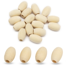 Бусины Деревянные Овальные, Неокрашенные, Размер: 18.5-19х12мм, Отв-тие 4.5мм, (УТ100024999)