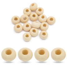 Бусины Деревянные Рондель Неокрашенные, 14-14.5мм, Отверстие 5.5-6мм, (УТ100025000)