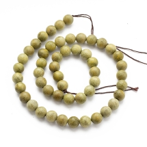 Намистини Натуральне Сандалове Дерево Круглі Незабарвлені, 8мм, Отвір 1.2мм, близько 48шт/37см/нитка, (УТ100025052)