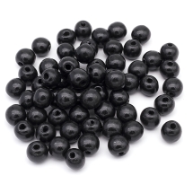 Бусины Деревянные Круглые, Черные, 16х15мм, Отверстие 4мм, около 80шт/100г, (УТ100025054)
