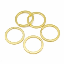 Кольцо Замочек, для Брелков и Ключей, из Сплава,  Цвет: Золото, Размер: 28х2мм, Внутренний Диаметр 22мм, (УТ100025102)
