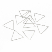 Конектор Трикутник, Латунь, Колір: Срібло, Розмір: 23.5x27x0.8мм, Внутрішній Розмір 22x24мм, (УТ100025146)