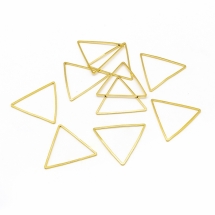 Коннектор Треугольник, Латунь, Цвет: Золото, Размер: 23.5x27x0.8мм, Внутренний Размер 22x24мм, (УТ100025151)