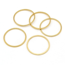 Коннектор Кольцо, Нержавеющая Сталь, Цвет: Золото, Размер: Диаметр 12мм, Толщина 0.8мм, (УТ100025156)