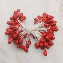 Тичинки для Квітів Декоративні, Червоний, Розмір: 55мм, 80шт/зв'язування, (УТ100025177)