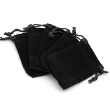 Подарочный Мешочек из Бархата с Кулиской, Черный, 7х5см, (УТ100025254)