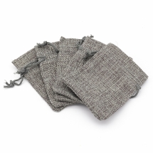 Подарочный Мешочек из Рогожки, с Кулиской, Цвет: Серый, Размер: 9х7см, (УТ100025289)