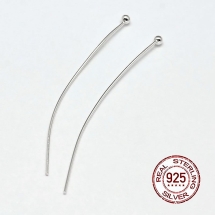Серебро 925 Пины с Шариком, 35х0.6мм, (УТ100025312)