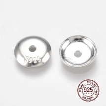 Серебро 925 Шапочки для Бусин Обниматели, 7х1мм, Внутренний Диаметр 6мм, (УТ100025366)