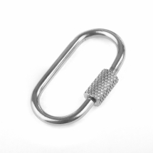 Карабін Нержавіюча Сталь, Овал, Розмір: 25.5x14x4мм, Гвинт 7х4мм, (УТ100025355)