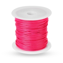Шнур Вощеный Полиэстер для Макраме и Бижутерии, Темно-розовый, 1мм, около 10м/катушка, (УТ100025405)