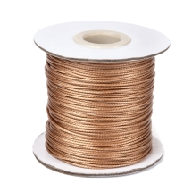 Шнур Корея Вощеный Полиэстер для Плетения, Макраме и Бижутерии, Коричневый, 1мм, около 80м/катушка,(УТ100025411)