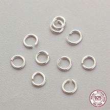 Срібло 925 Кільця Одинарні Відкриті, Розмір: 4х0.6мм, Внутрішній Діаметр: 2.5мм, (УТ100025549)