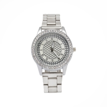 Часы Женские со Стразами, Кварцевые, Серебро, 40мм, Длина ок 230мм, (УТ100025605)