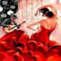 Алмазна мозаїка за номерами "Танцівниця у червоній сукні" в рулоні, стрази. Розмір: 30*40 см (УТ100025954)