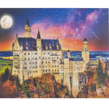 Алмазная Мозаика по номерам "Замок Нойшванштайн", Основа на Раме, Стразы, Размер: 40х50см, (УТ100025972)