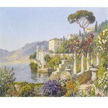 Алмазна Мозаїка за номерами "Греція", Основа на Рамі, Стрази, Розмір: 40х50см, (УТ100025974)