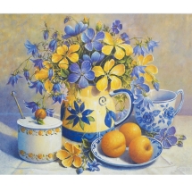 Алмазная Мозаика по номерам "Цветы", , Основа на Раме, Стразы, Размер: 40х50см, (УТ100025991)