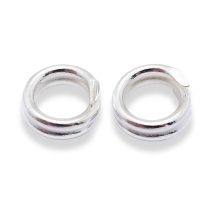 Серебро 925 Колечки Двойные, 8х1.5мм, (УТ100026069)