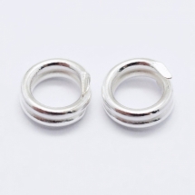 Срібло 925 Кільця Подвійні, Розмір: 5х1мм, Внутрішній Діаметр 3.5мм, (УТ100026070)